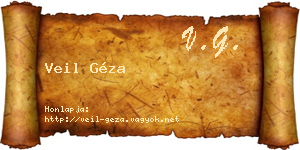 Veil Géza névjegykártya