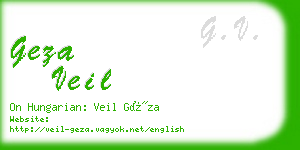 geza veil business card